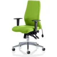 Onyx Ergo Office Chair with Arms - Myrrh Green, Fabric