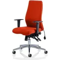 Onyx Ergo Office Chair with Arms - Red, Fabric