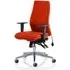 Onyx Ergo Office Chair with Arms - Red, Fabric