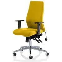 Onyx Ergo Office Chair with Arms - Senna Yellow, Fabric