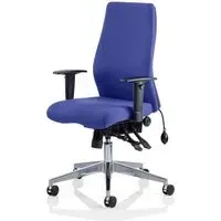 Onyx Ergo Office Chair with Arms - Stevia Blue, Fabric