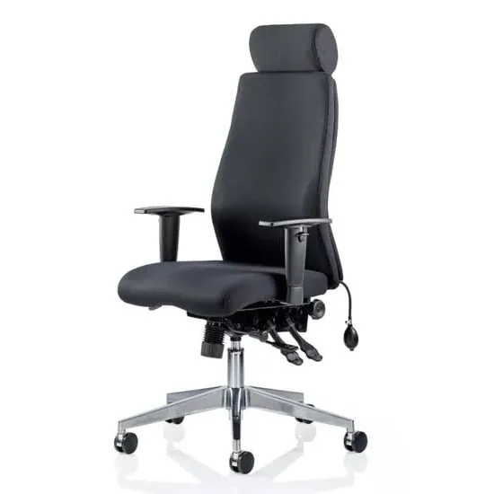 Onyx Ergo Office Chair with Headrest - Black, Fabric image