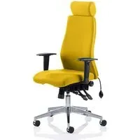 Onyx Ergo Office Chair with Headrest - Yellow