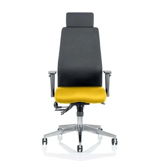 Onyx Ergo Office Chair with Headrest - Yellow
