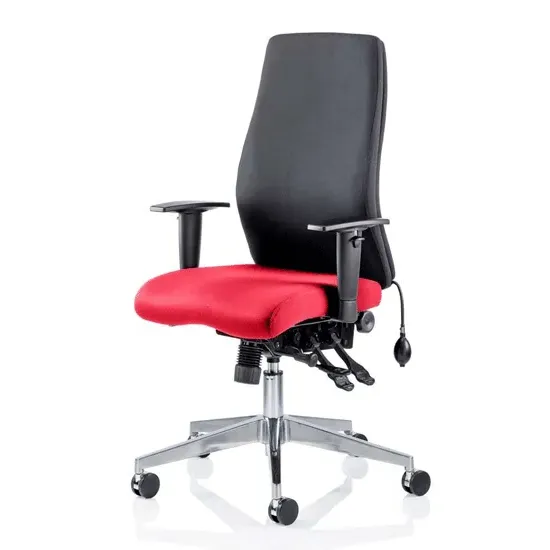 Onyx Office Chair with Bergamot Cherry Seat - Black