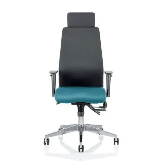 Onyx Office Chair with Headrest - Maringa Teal