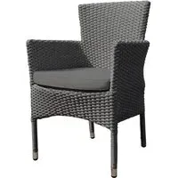 Onyx Outdoor High Back Rattan Armchair - Grey