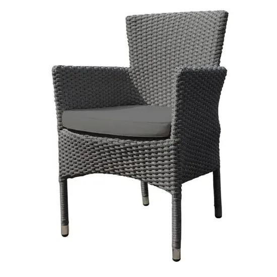 Onyx Outdoor High Back Rattan Armchair - Grey