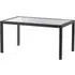 Onyx Rectangular Dining Table with Glass Top - Dark Grey, Rattan