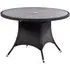 Onyx Round Dining Table with Ceramic Glass Top - Grey, Rattan