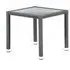 Onyx Square Dining Table with Glass Top - Dark Grey, Rattan