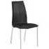 Opal Dining Chair - Black, Faux Leather