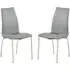 Opal Dining Chair - Grey, Faux Leather