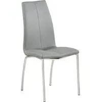 Opal Dining Chair - Grey, Faux Leather