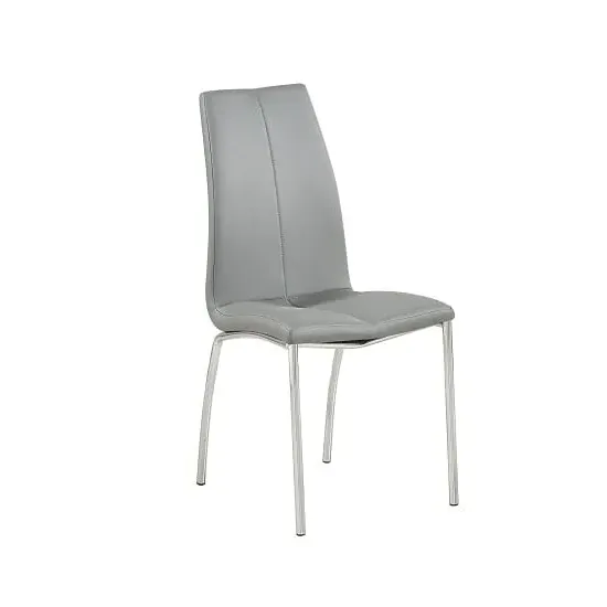 Opal Dining Chair - Grey, Faux Leather