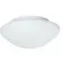 Opal White Glass Flush Fitting Bathroom Ceiling Light - White