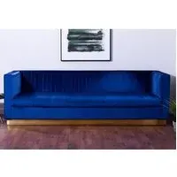Opals 3-Seater Sofa - Deep Blue, Velvet