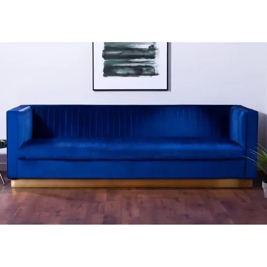 Opals 3-Seater Sofa - Deep Blue, Velvet image