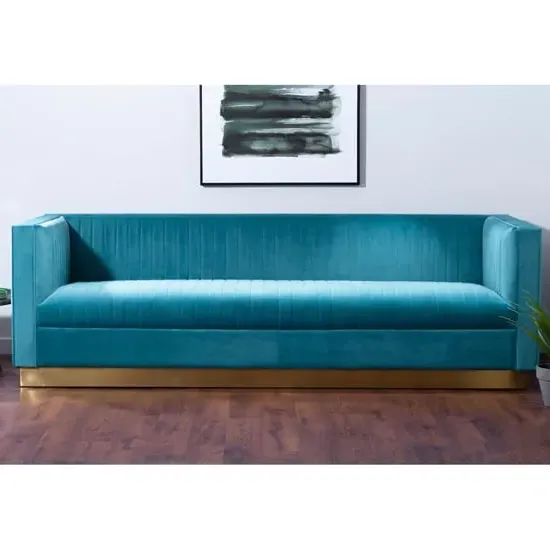 Opals 3-Seater Sofa - Light Blue, Velvet