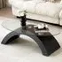 Opel Oval Coffee Table - Clear Glass, Black Oak