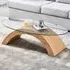Opel Oval Coffee Table - Clear Glass, Sanremo Oak