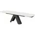 Opelousas Ceramic Marble Extending Dining Table - Matt White