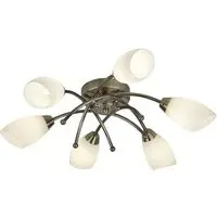 Opera 6-Light Ceiling Light - Antique Brass, Opal Glass