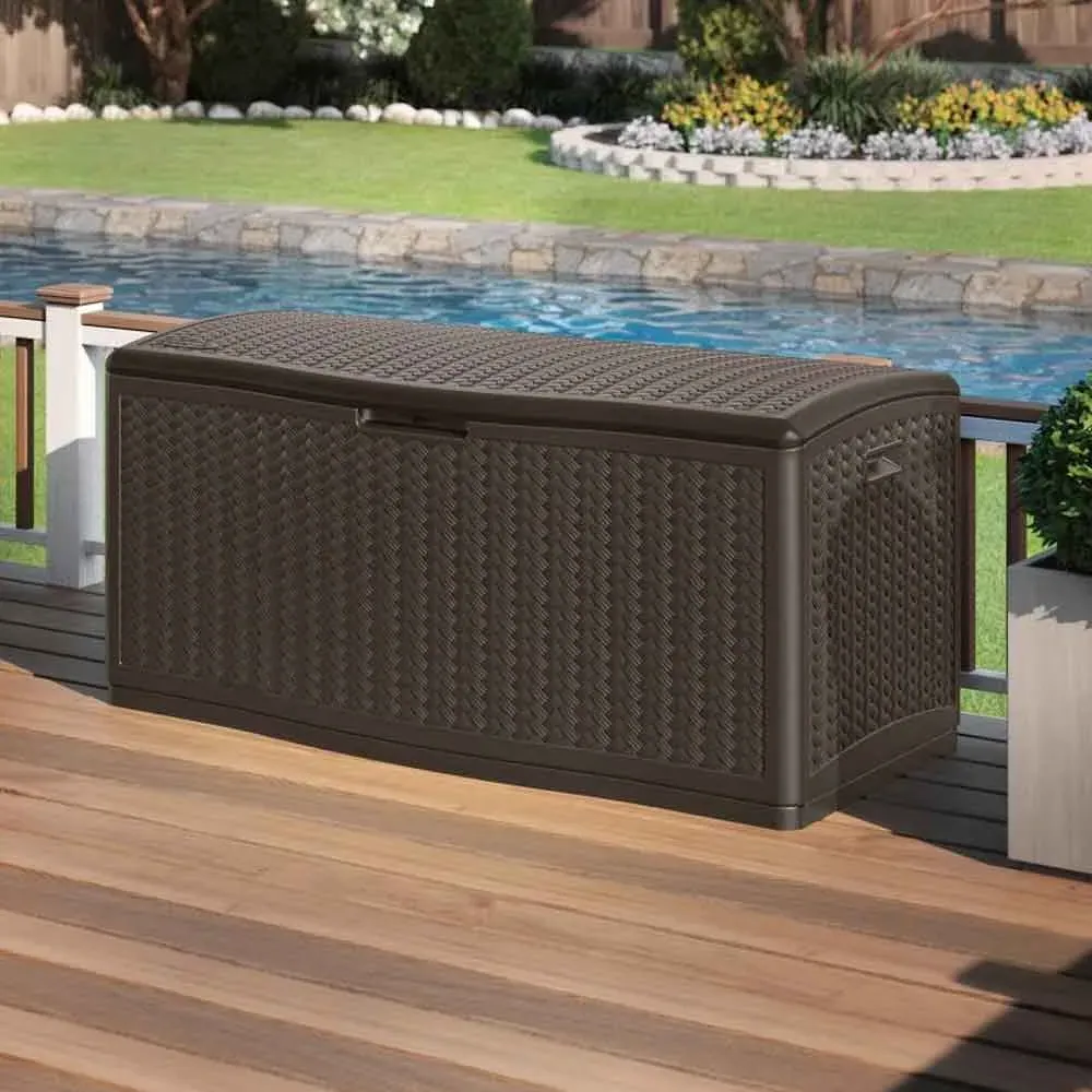 Opulence 469L Garden Storage Box - Java Brown, Resin product