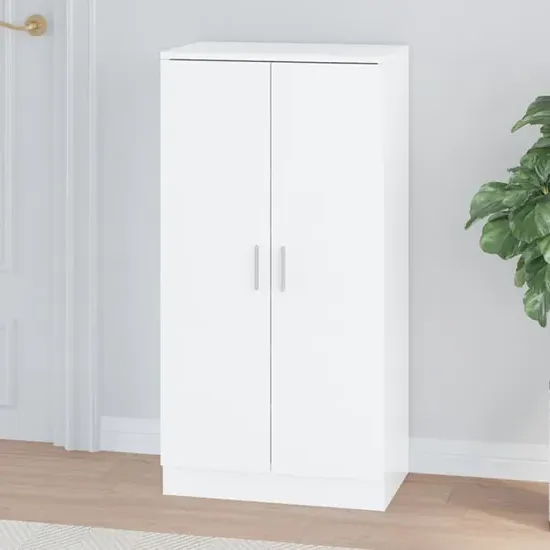 Oraibi Shoe Storage Cabinet with 2 Doors - White, High Gloss product