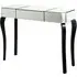 Orca Mirrored Console Table with Drawer - Silver, Black