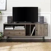 Oreca TV Stand with Door and 2 Drawers - Slate Grey