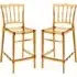 Oregon Bistro Chairs In Pair - Amber, Polycarbonate