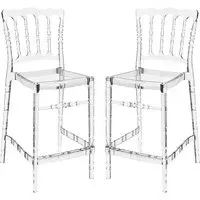 Oregon Bistro Chairs In Pair - Clear, Polycarbonate