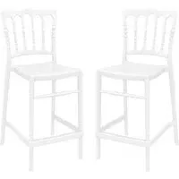 Oregon Bistro Chairs In Pair - White, Polycarbonate