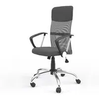 Oregon High Back Office Chair with Headrest - Grey, Fabric
