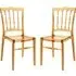 Oregon Side Chairs In Pair - Amber, Polycarbonate