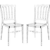 Oregon Side Chairs In Pair - Clear, Polycarbonate
