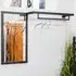 Orem Wall Hung Coat Rack with Mirror - Anthracite, Metal