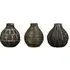 Orient Set of 3 Small Vases - Brown, Glass