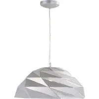 Origami Dome Pendant Ceiling Light - Metallic Silver