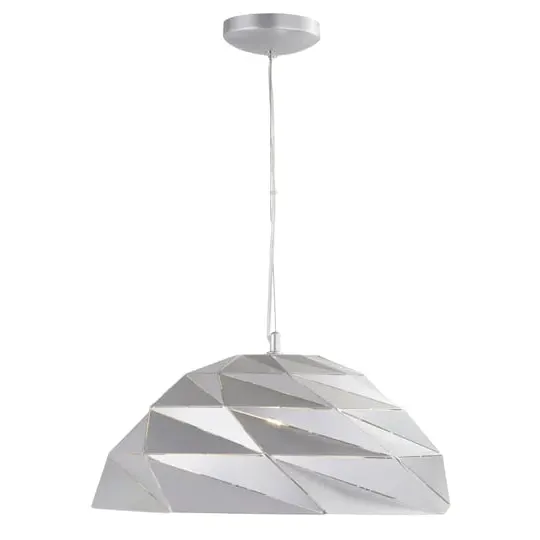 Origami Dome Pendant Ceiling Light - Metallic Silver image