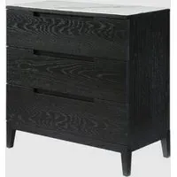 Orillia 3-Drawer Chest with Glass Top - Wenge