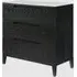 Orillia 3-Drawer Chest with Glass Top - Wenge