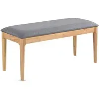 Orillia Dining Bench with Fabric Seat - Oak
