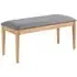 Orillia Dining Bench with Fabric Seat - Oak