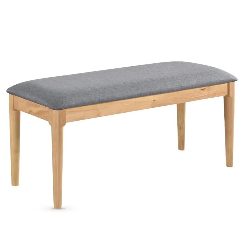 Orillia Dining Bench with Fabric Seat - Oak image