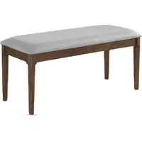 Orillia Dining Bench with Fabric Seat - Walnut