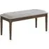 Orillia Dining Bench with Fabric Seat - Walnut