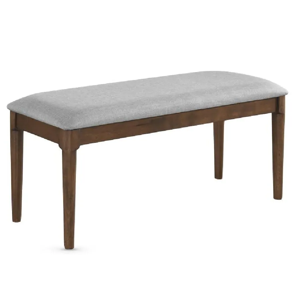 Orillia Dining Bench with Fabric Seat - Walnut