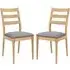 Orillia Dining Chairs with Fabric Seat - Oak